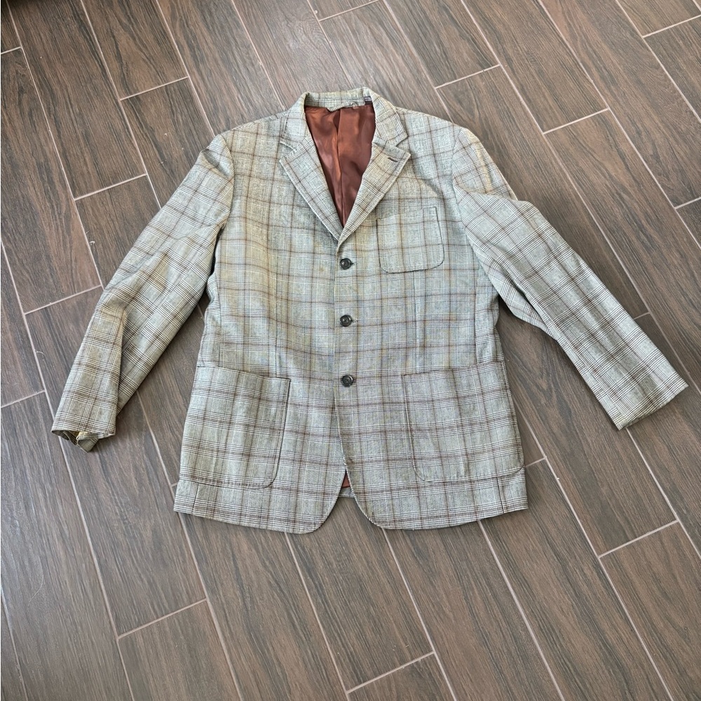 Classic Plaid Men's Blazer